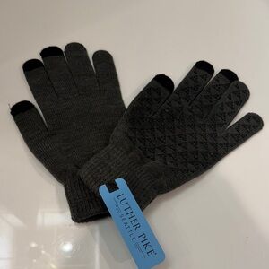 Charcoal Knit Gloves